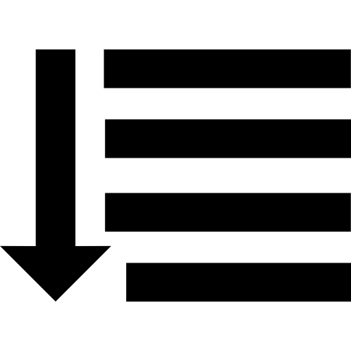 Four horizontal lines with down arrow